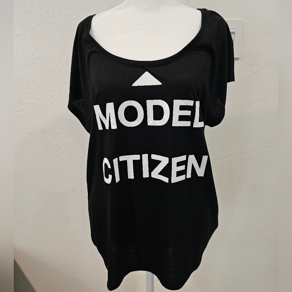 Decree Women's Tee Short Sleeve Black Large EUC